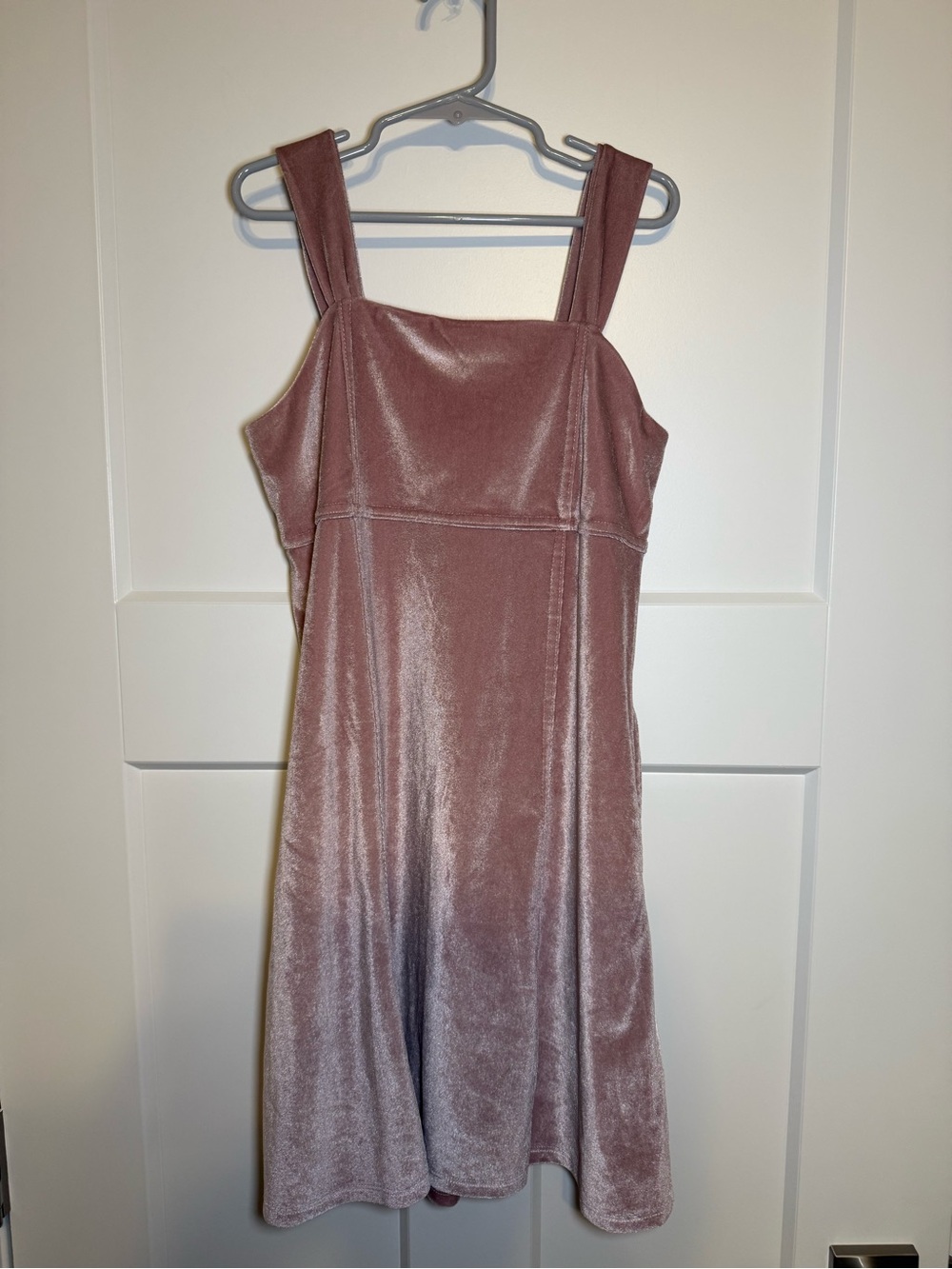 abercrombie kids Velvet Slip Dress in Dusty Pink